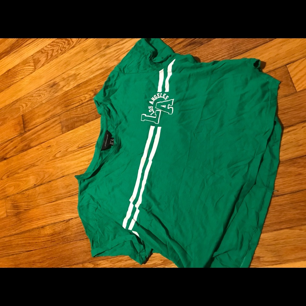 Green crop top
